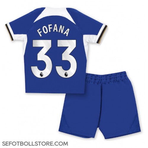 Chelsea Wesley Fofana #33 Replika babykläder Hemmaställ Barn 2023-24 Kortärmad (+ korta byxor)
